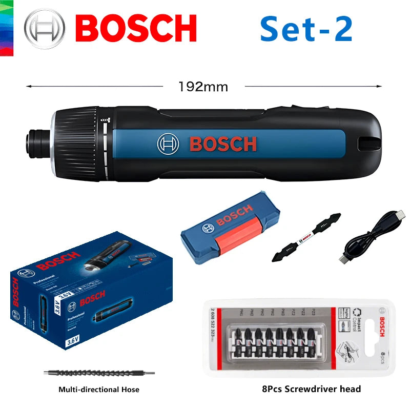 BOSCH Cordless Screwdriver 3.6V Lithium-Ion Battery Rechargeable Cordless Drill